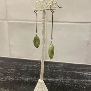 LOFT jade drop earrings